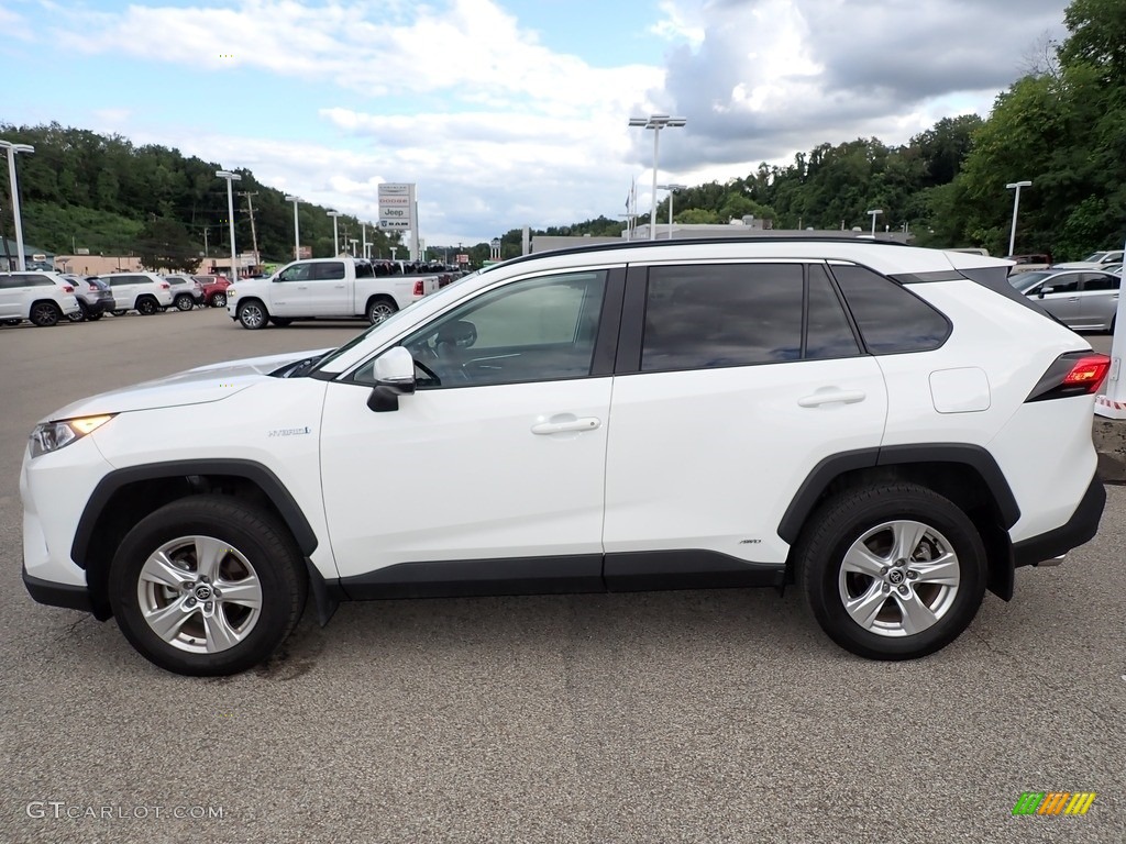 Super White 2021 Toyota RAV4 XLE AWD Hybrid Exterior Photo #144840623