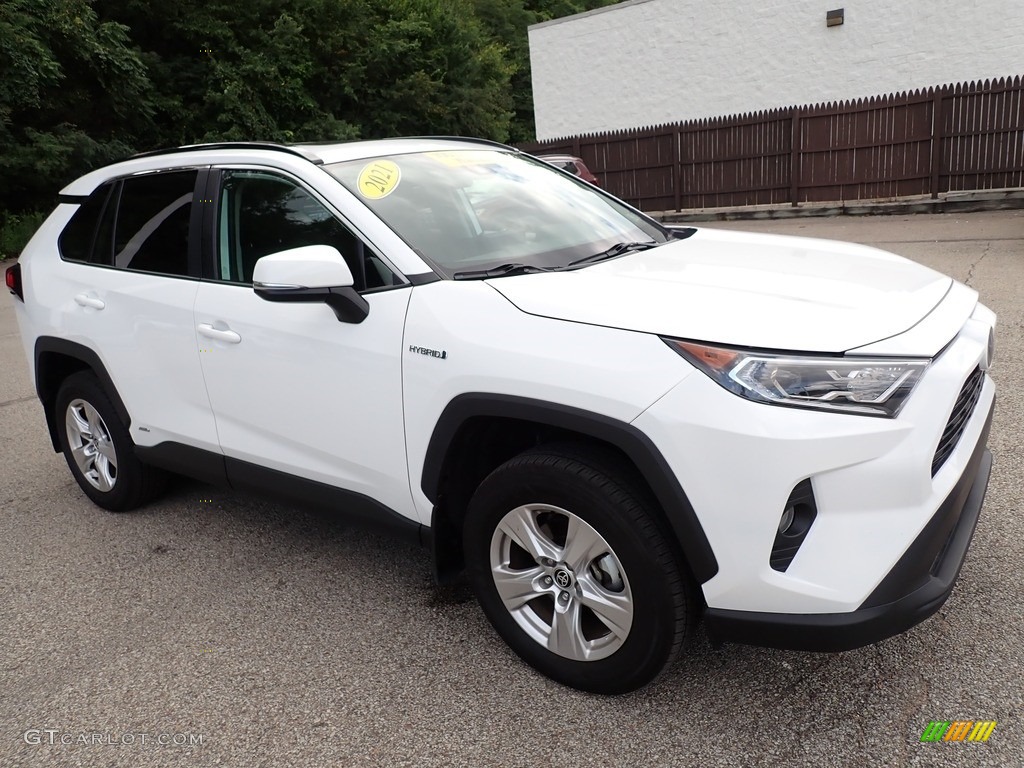 Super White 2021 Toyota RAV4 XLE AWD Hybrid Exterior Photo #144840761