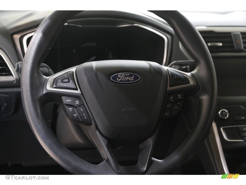 2020 Ford Fusion Hybrid SE Ebony Steering Wheel Photo #144841835
