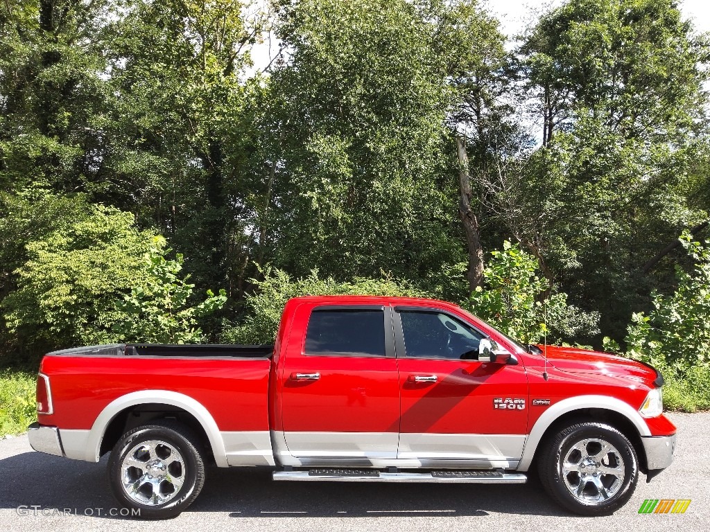 Flame Red 2016 Ram 1500 Laramie Crew Cab 4x4 Exterior Photo #144842009