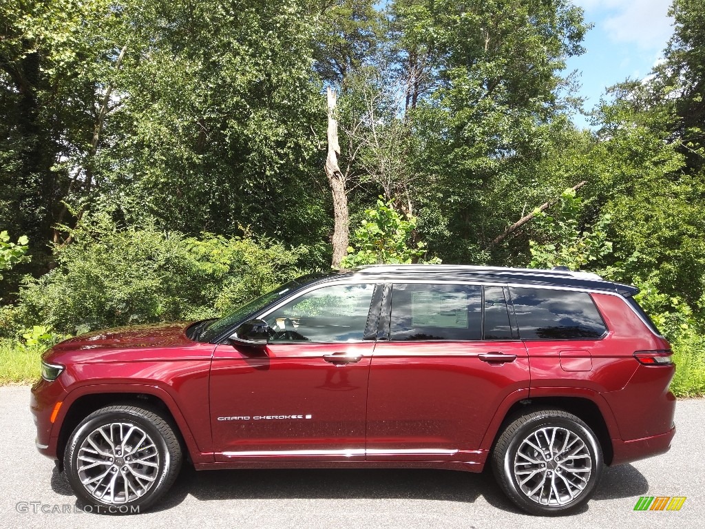 Velvet Red Pearl 2023 Jeep Grand Cherokee L Summit Reserve 4WD Exterior Photo #144842258