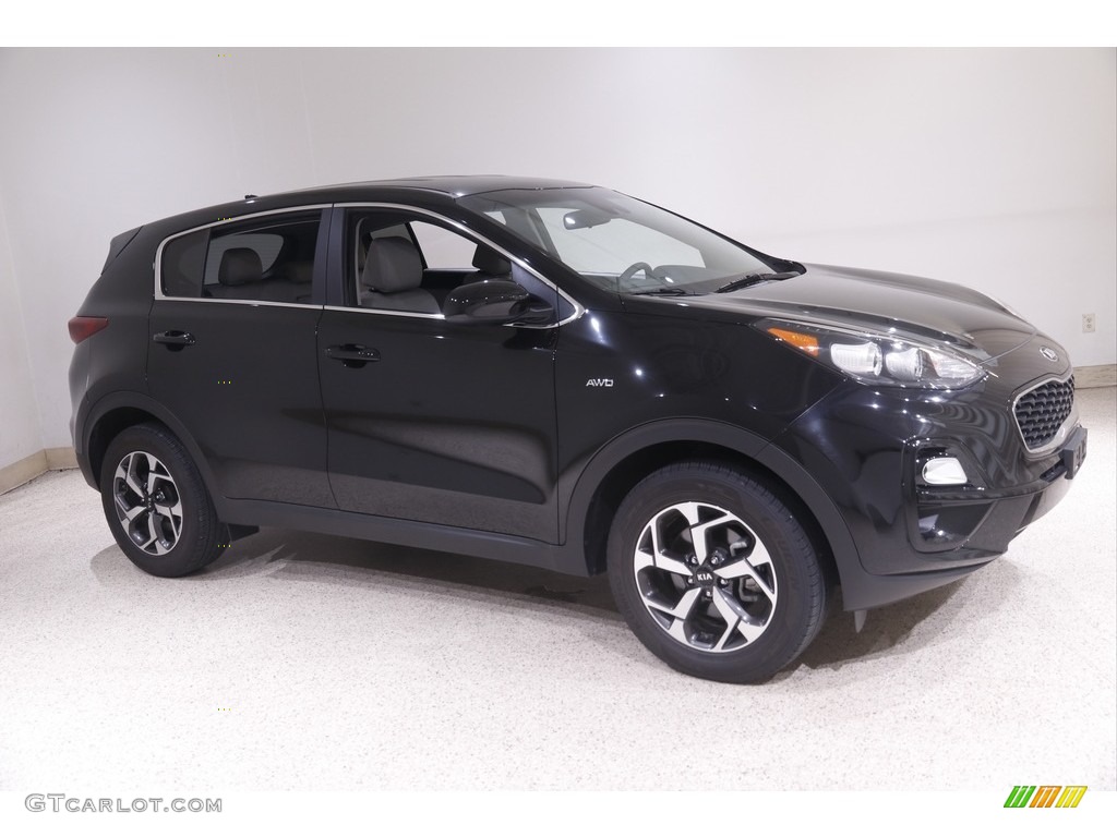 2020 Sportage LX AWD - Black Cherry / Gray photo #1