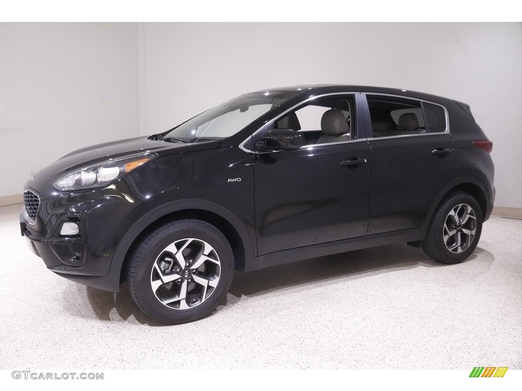 2020 Sportage LX AWD - Black Cherry / Gray photo #3