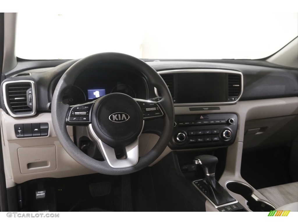 2020 Sportage LX AWD - Black Cherry / Gray photo #6