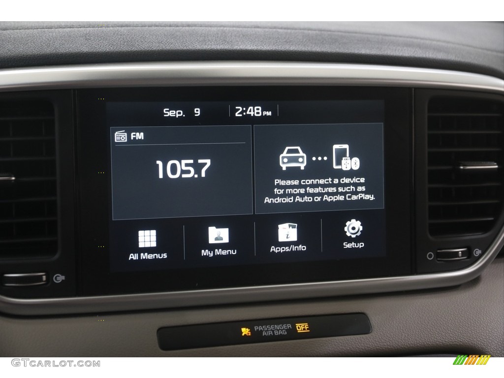 2020 Sportage LX AWD - Black Cherry / Gray photo #10