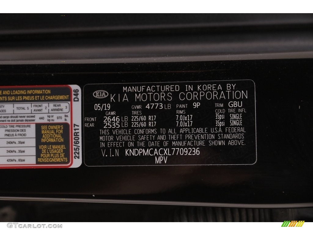 2020 Sportage LX AWD - Black Cherry / Gray photo #20