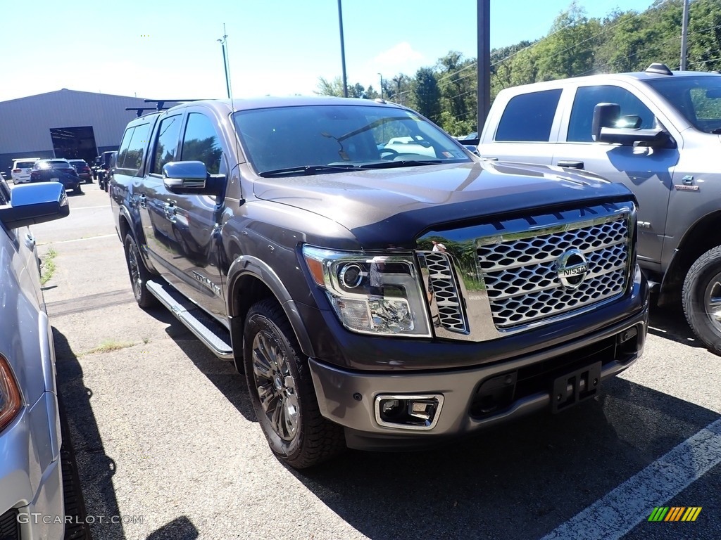 2019 Titan Platinum Reserve Crew Cab 4x4 - Java Metallic / Platinum Reserve Black/Brown photo #3