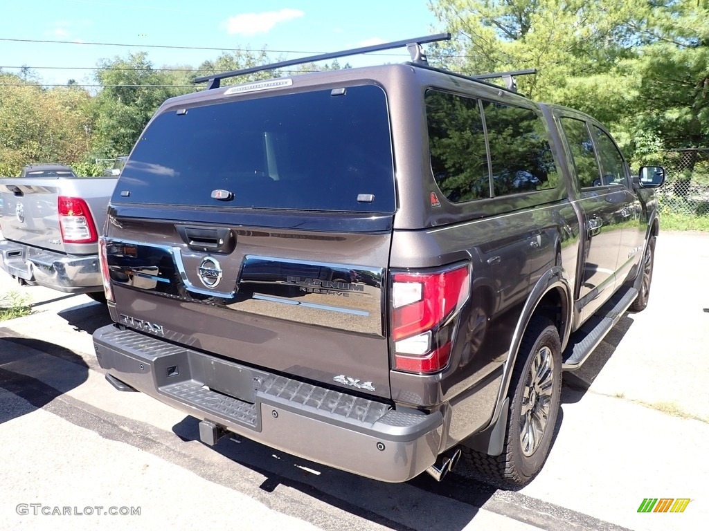 2019 Titan Platinum Reserve Crew Cab 4x4 - Java Metallic / Platinum Reserve Black/Brown photo #4
