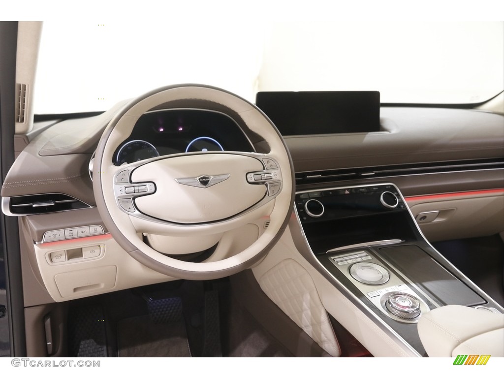 2021 Genesis GV80 3.5T AWD Beige/Taupe Dashboard Photo #144843801