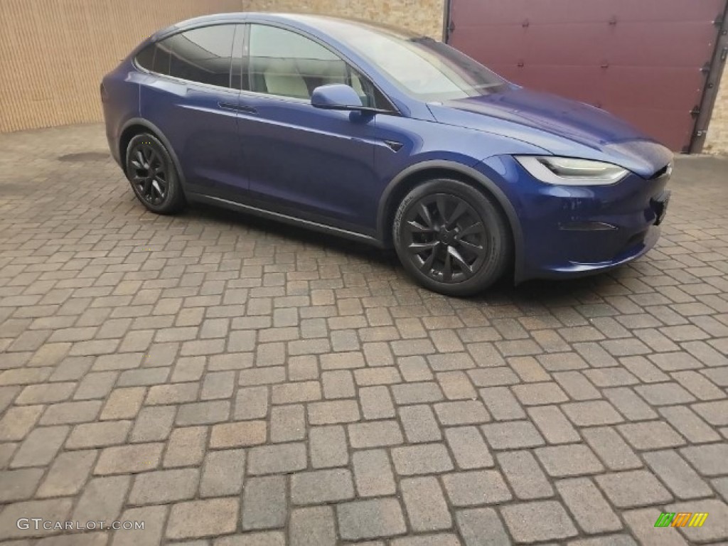 2022 Model X  - Deep Blue Metallic / Cream photo #2