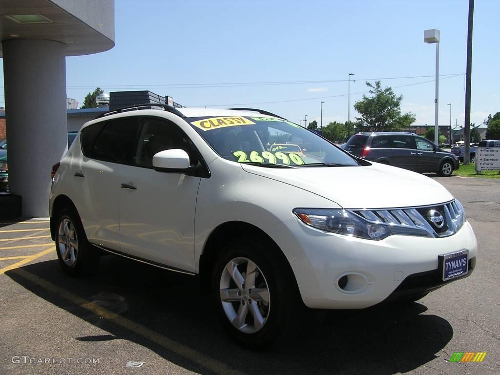 2009 Murano S AWD - Glacier Pearl / Beige photo #3