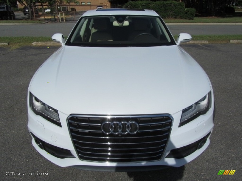 2014 A7 3.0T quattro Prestige - Glacier White Metallic / Velvet Beige photo #5