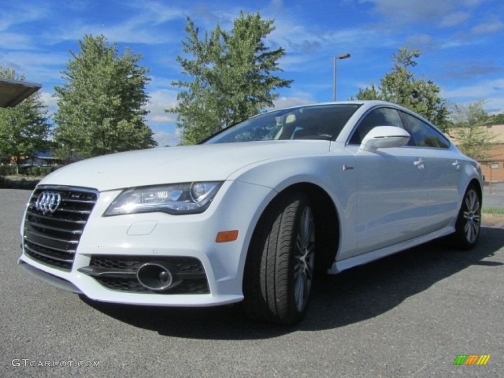 2014 A7 3.0T quattro Prestige - Glacier White Metallic / Velvet Beige photo #6