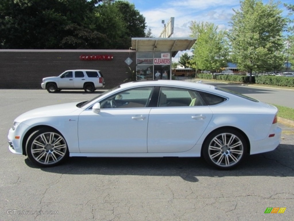 2014 A7 3.0T quattro Prestige - Glacier White Metallic / Velvet Beige photo #7