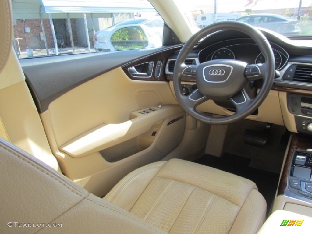 2014 A7 3.0T quattro Prestige - Glacier White Metallic / Velvet Beige photo #12