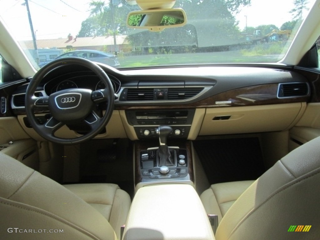 2014 A7 3.0T quattro Prestige - Glacier White Metallic / Velvet Beige photo #13