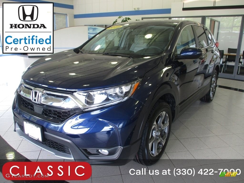 2019 CR-V EX AWD - Obsidian Blue Pearl / Gray photo #1