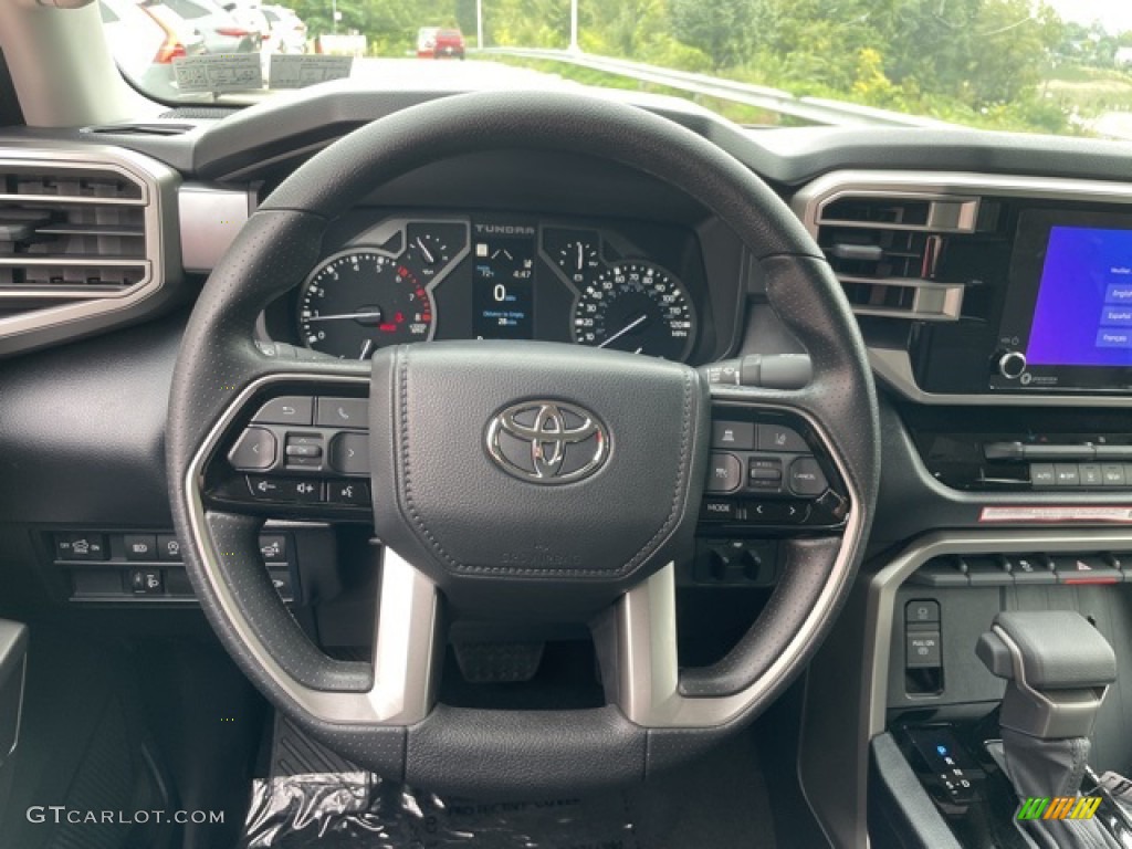 2022 Toyota Tundra SR5 Crew Cab 4x4 Black Steering Wheel Photo #144848110