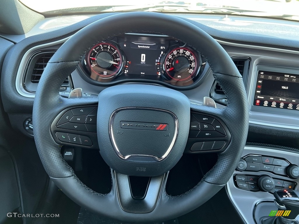 2022 Dodge Challenger GT Blacktop Black Steering Wheel Photo #144850057