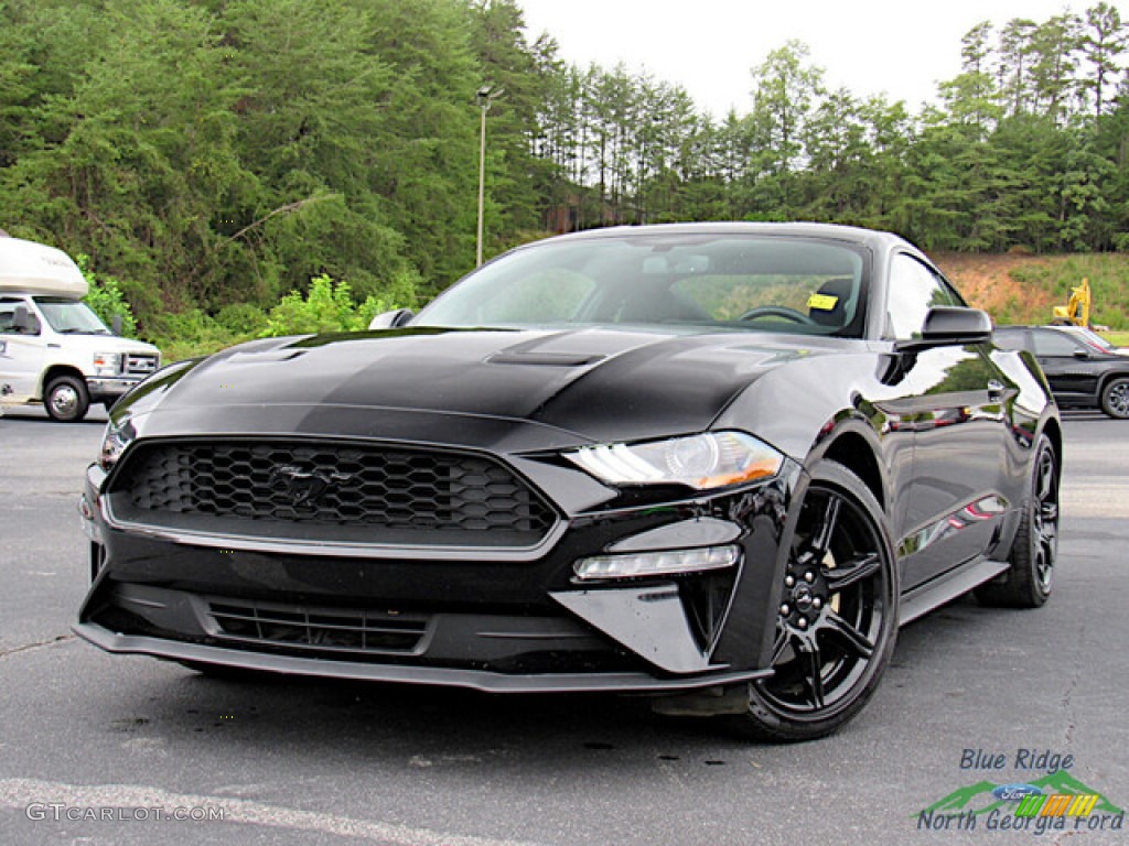 Shadow Black 2020 Ford Mustang EcoBoost Premium Fastback Exterior Photo #144850926