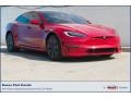 2022 Red Multi-Coat Tesla Model S AWD  photo #1