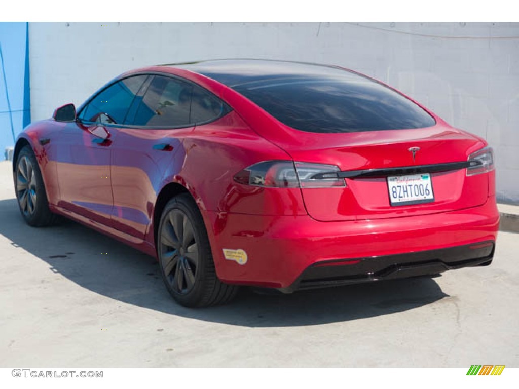 Red Multi-Coat 2022 Tesla Model S AWD Exterior Photo #144850937