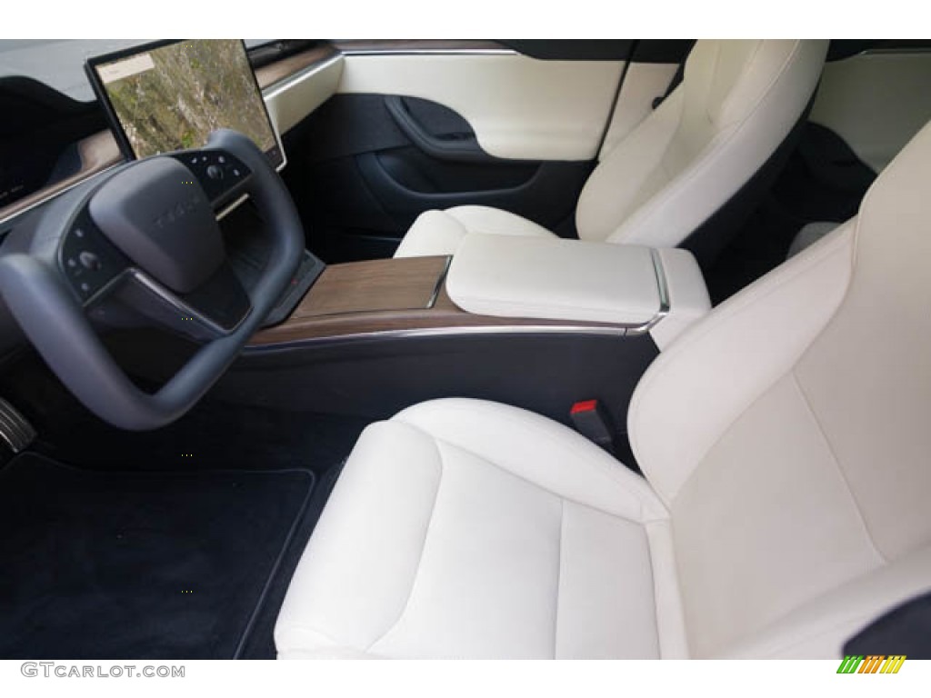 Creme Interior 2022 Tesla Model S AWD Photo #144850952