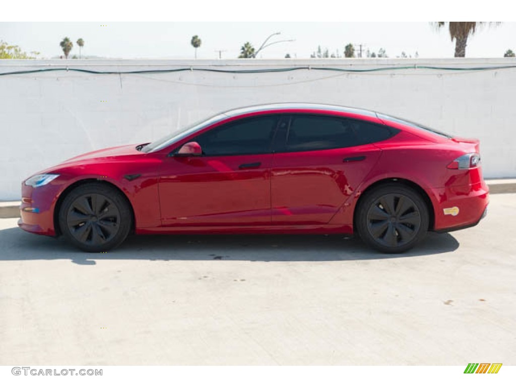 Red Multi-Coat 2022 Tesla Model S AWD Exterior Photo #144851030