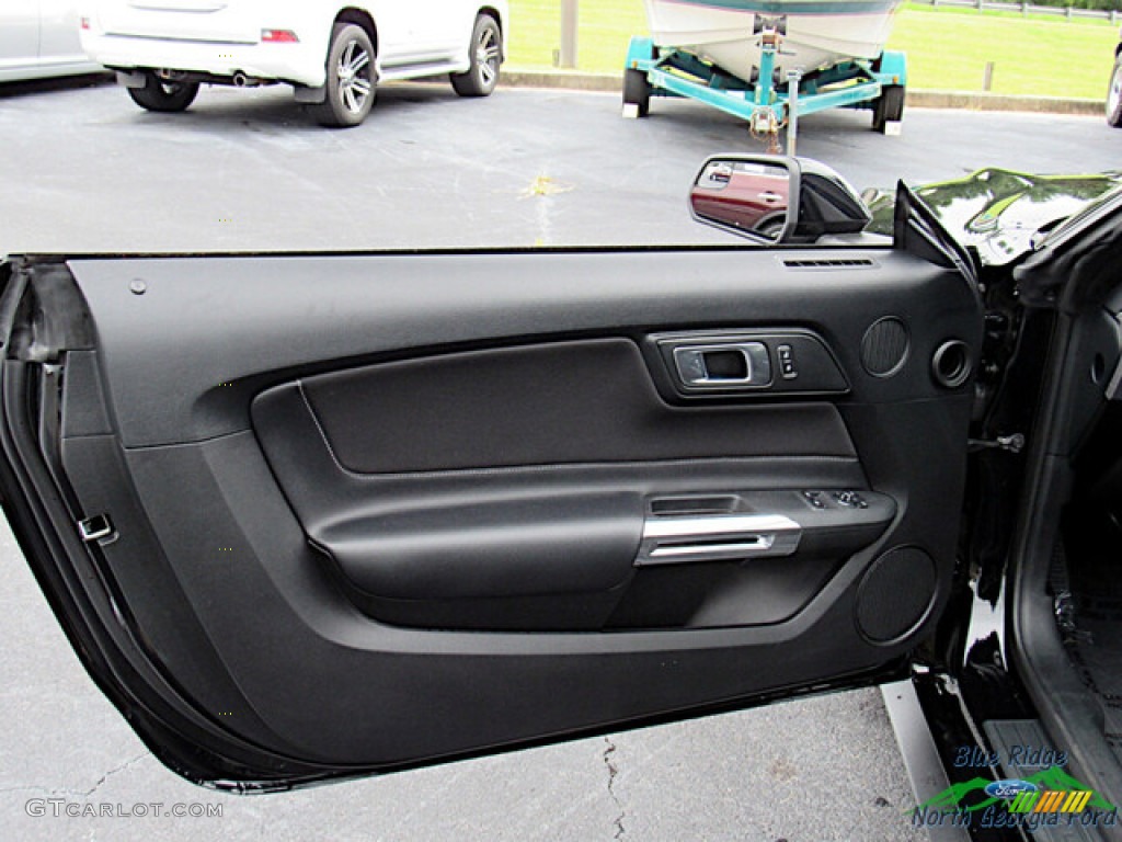2020 Ford Mustang EcoBoost Premium Fastback Ebony Door Panel Photo #144851054