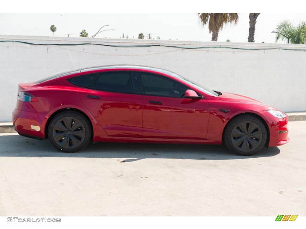 Red Multi-Coat 2022 Tesla Model S AWD Exterior Photo #144851069