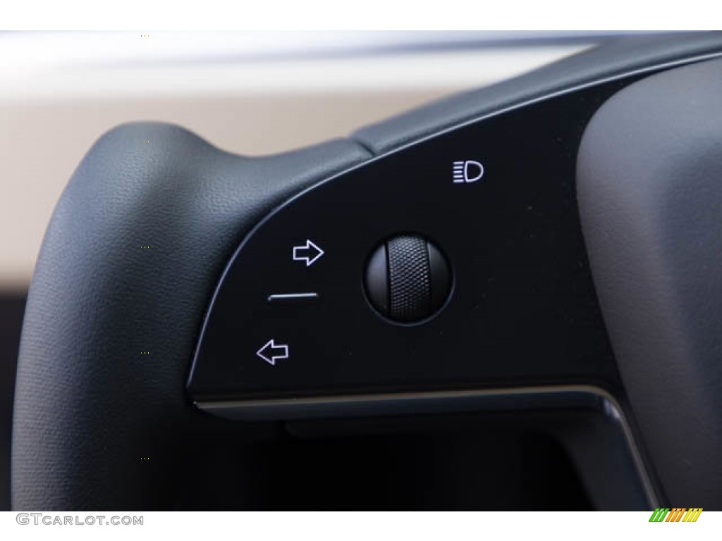2022 Tesla Model S AWD Creme Steering Wheel Photo #144851093