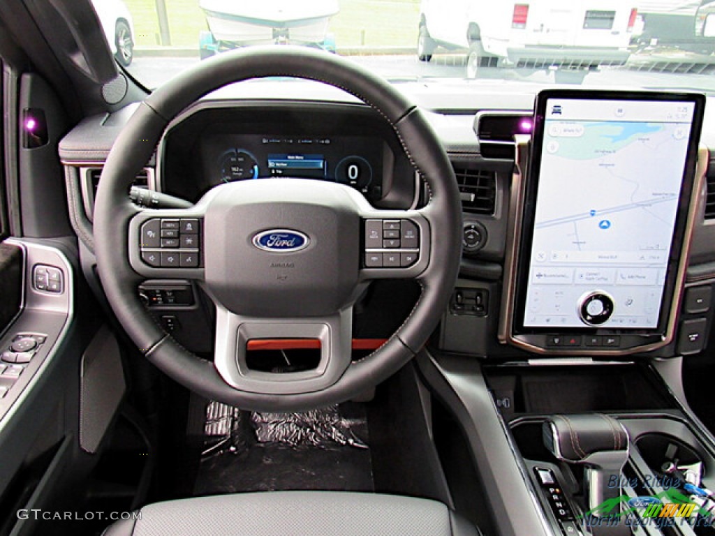 2022 Ford F150 Lightning Lariat 4x4 Black/Slate Dashboard Photo #144851742