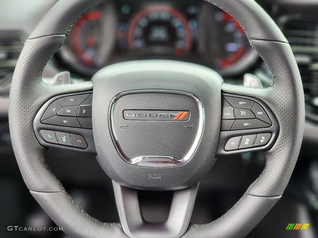 2022 Dodge Durango R/T AWD Black Steering Wheel Photo #144856776