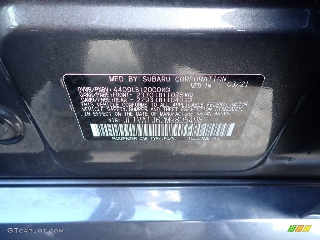 2021 WRX Limited - Magnetite Gray Metallic / Carbon Black photo #15