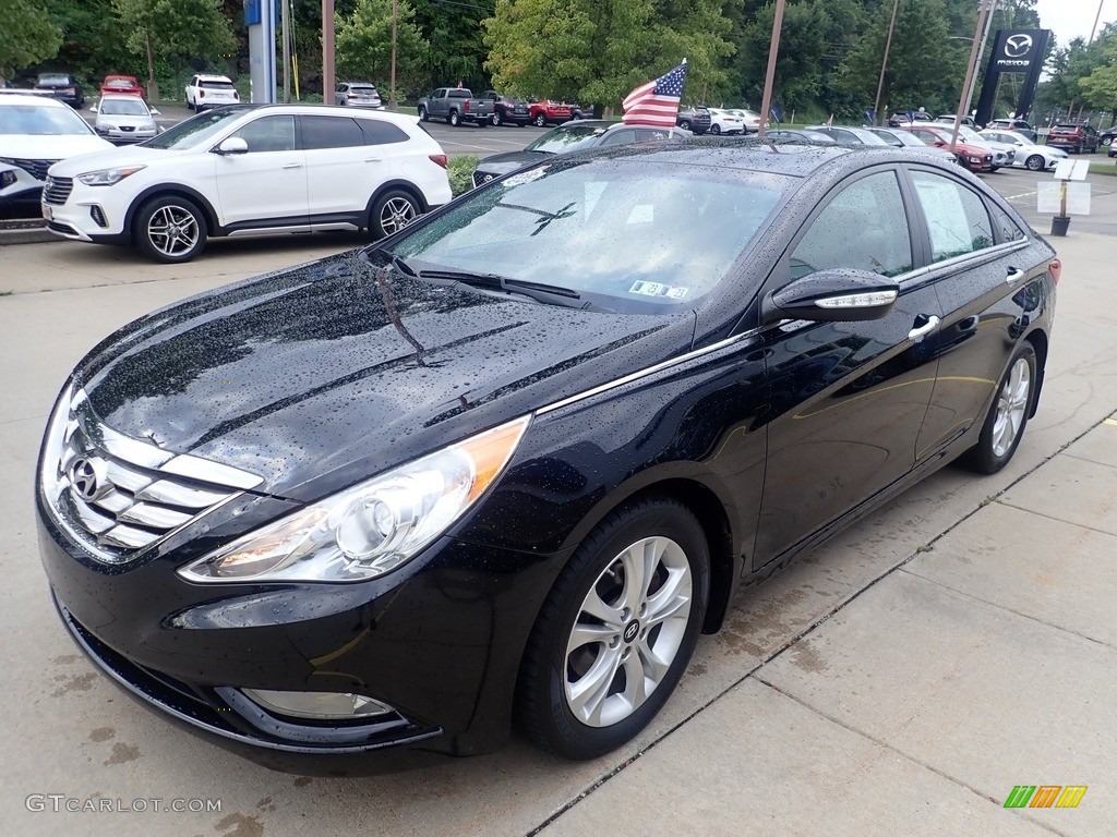 2013 Sonata Limited - Midnight Black / Black photo #6