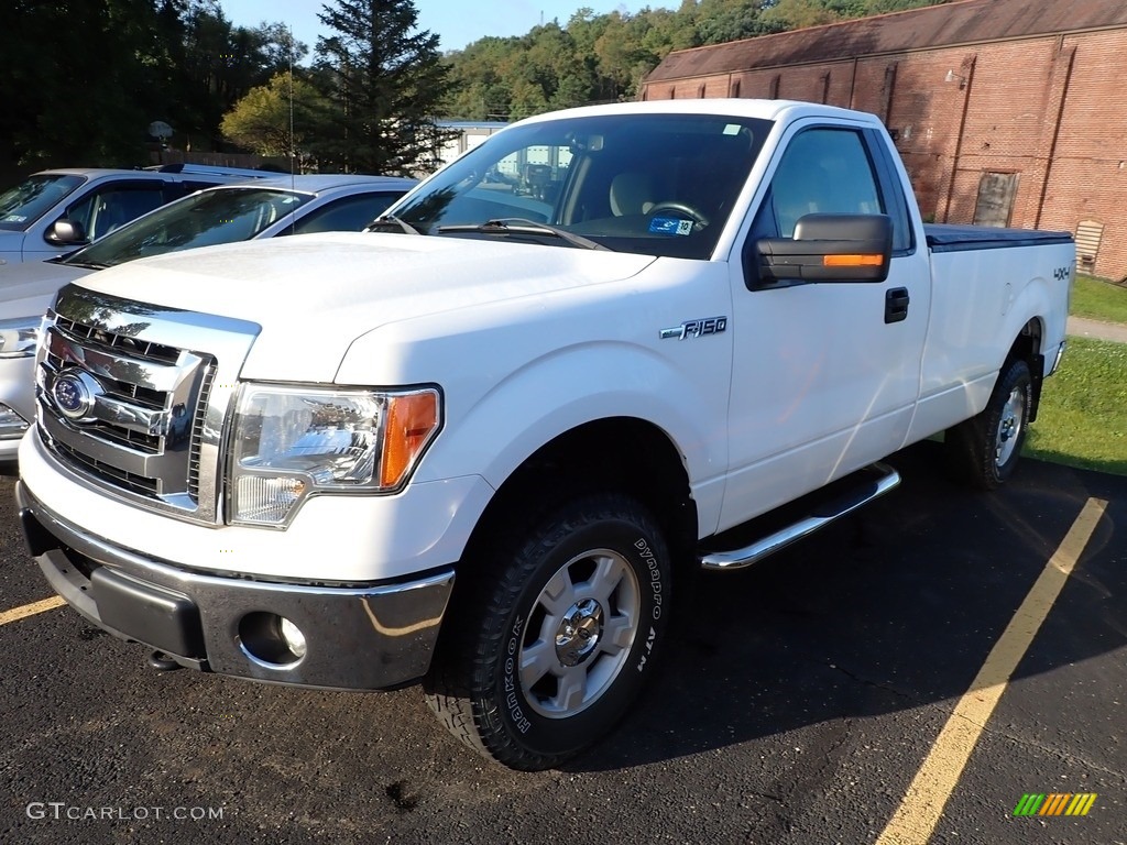 2012 F150 XLT Regular Cab 4x4 - Oxford White / Steel Gray photo #1