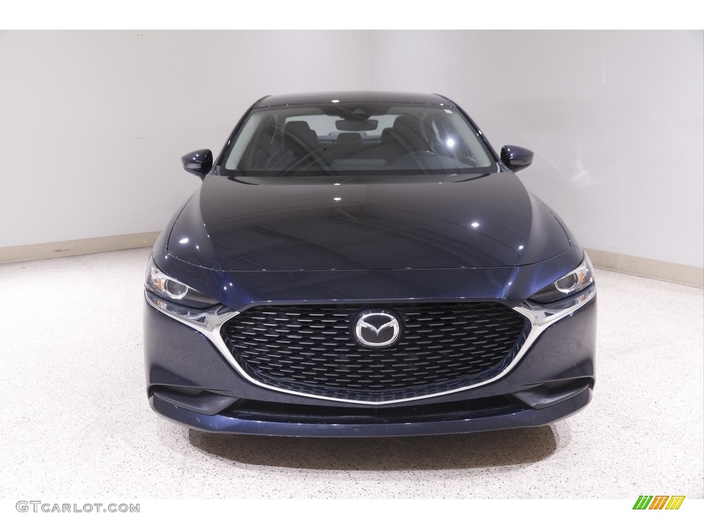 2021 Mazda3 Select Sedan AWD - Deep Crystal Blue Mica / Black photo #2