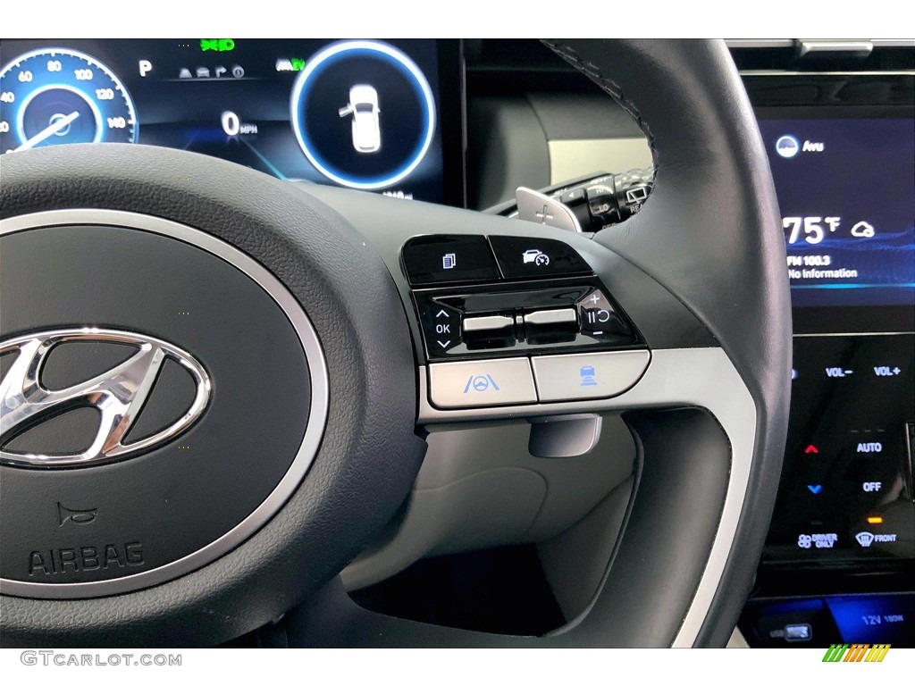 2022 Hyundai Tucson Plug-In Hybrid AWD Gray Steering Wheel Photo #144861751