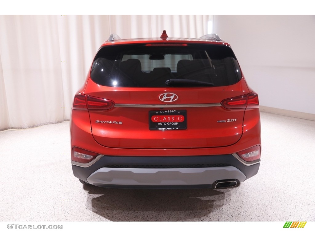 2019 Santa Fe Ultimate AWD - Lava Orange / Black photo #19