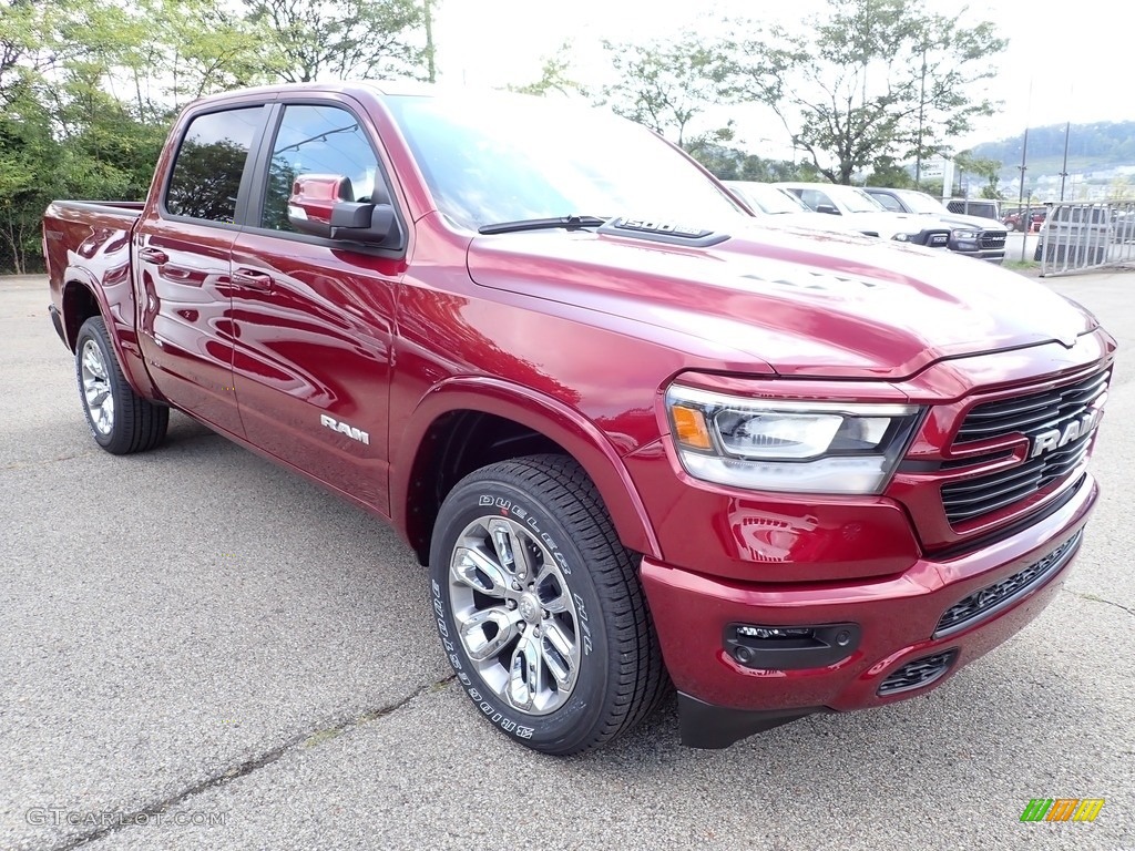 Delmonico Red Pearl 2022 Ram 1500 Laramie Crew Cab 4x4 Exterior Photo #144863344