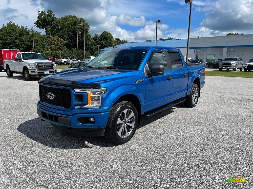 2020 F150 STX SuperCrew 4x4 - Velocity Blue / Medium Earth Gray photo #1