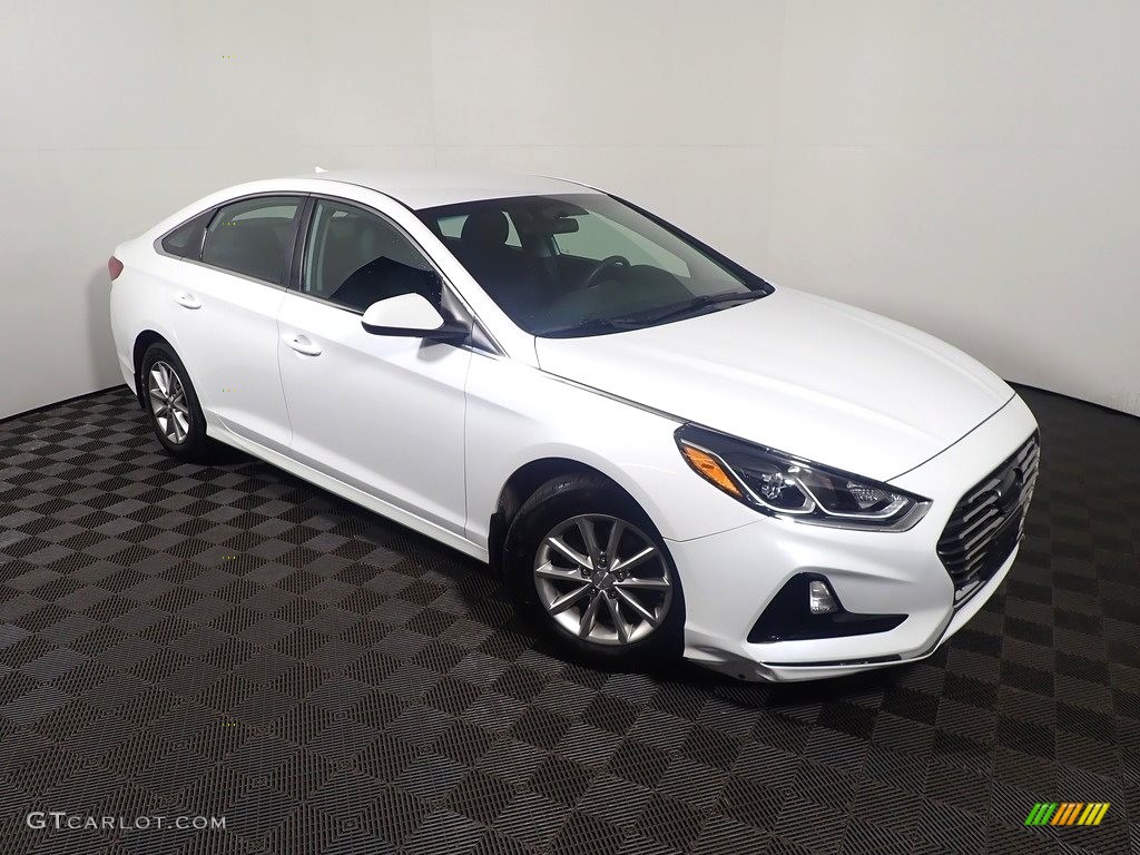 2018 Sonata SE - Quartz White Pearl / Black photo #3