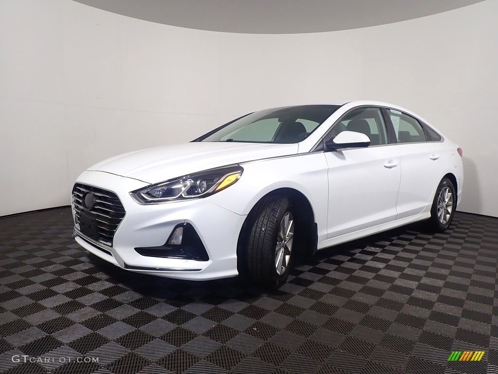 2018 Sonata SE - Quartz White Pearl / Black photo #8