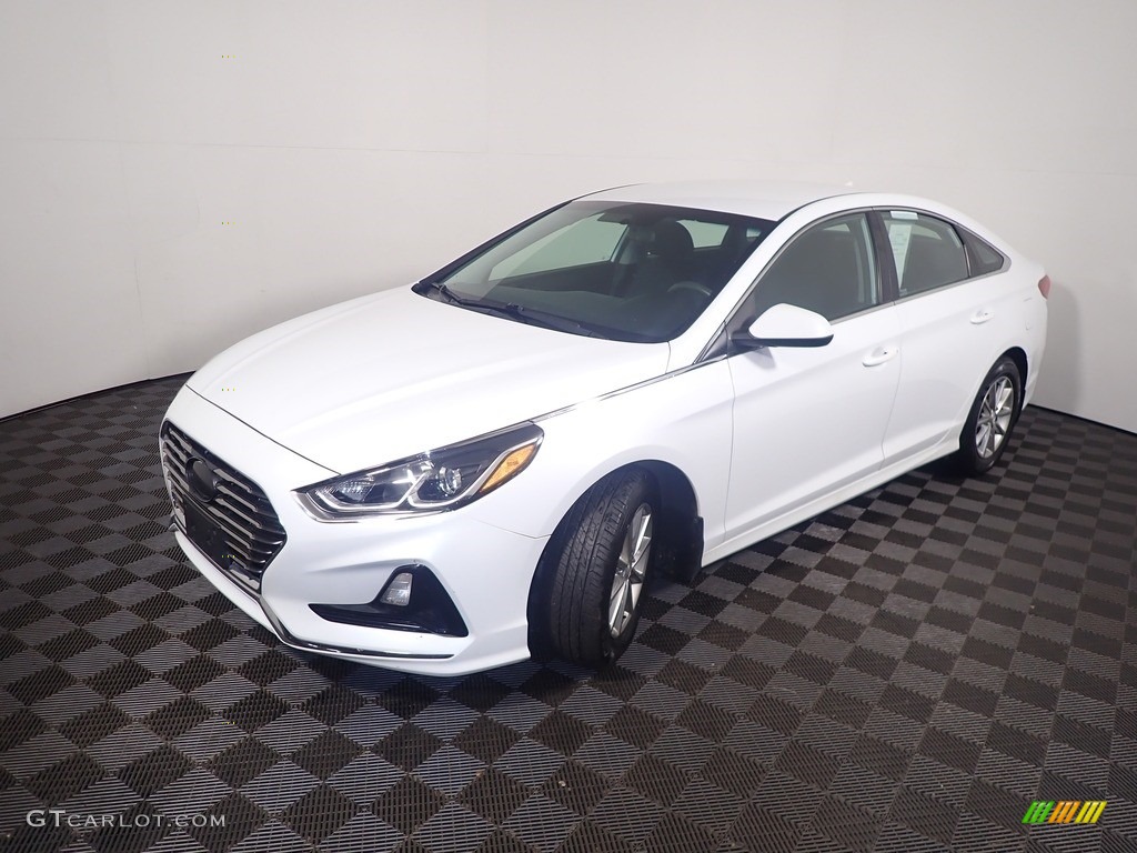 2018 Sonata SE - Quartz White Pearl / Black photo #9
