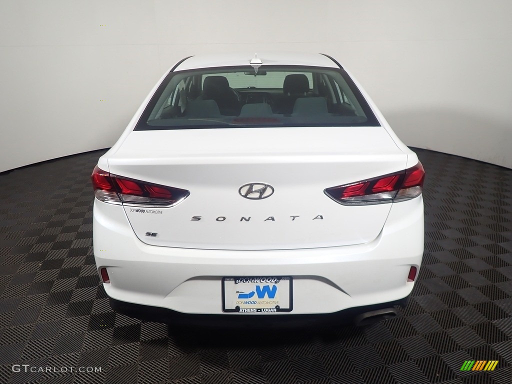 2018 Sonata SE - Quartz White Pearl / Black photo #13