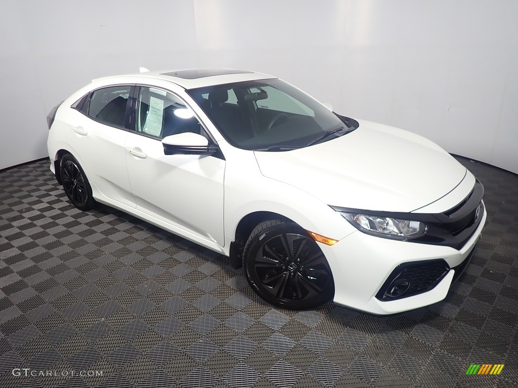 White Orchid Pearl 2018 Honda Civic EX Hatchback Exterior Photo #144871066