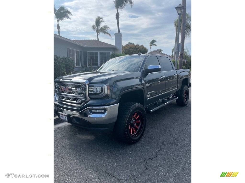 2017 Sierra 1500 SLT Crew Cab - Pepperdust Metallic / Jet Black photo #1