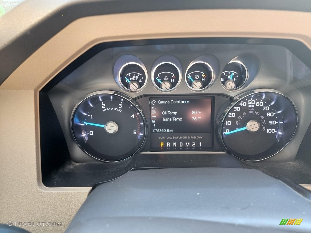 2014 F350 Super Duty Lariat Crew Cab 4x4 - Oxford White / Adobe photo #8