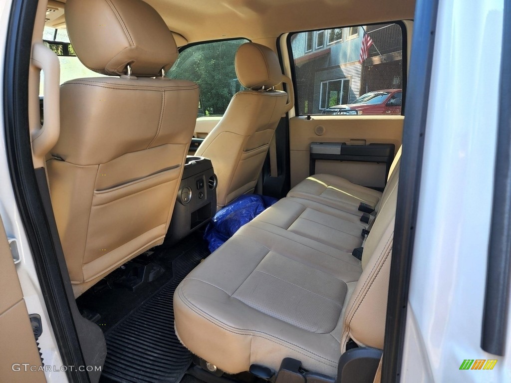 2014 F350 Super Duty Lariat Crew Cab 4x4 - Oxford White / Adobe photo #9
