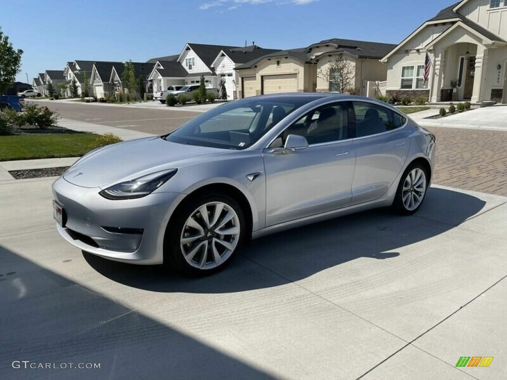 Silver Metallic 2018 Tesla Model 3 Long Range Exterior Photo #144873919